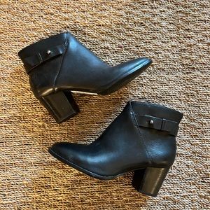 Madewell Black Leather Booties 6